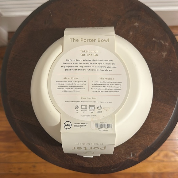 NWT - W&P Design Porter Reusable Portable Lidded Bowl - Cream/Off White - Picture 3 of 4